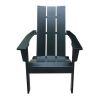 Wood Outdoor Modern Adirondack Chair, Black Color