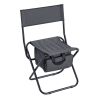 2-piece Folding Outdoor Chair with Storage Bag, Portable Chair for indoor, Outdoor Camping, Picnics and Fishing,Grey