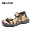 DEKABR Summer Men Casual Beach Outdoor Water Shoes Breathable Trekking Fashion Sandals Fishing Genuine Leather Leisure Shoes