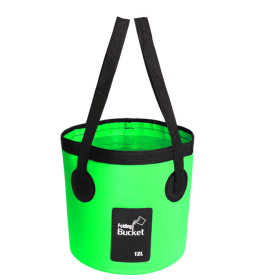 Portable Travel Bag Fishing Bucket Folding Bucket Bag Outdoor Convenient Travel Car Wash Bucket Outdoor Waterproof Bag (Option: green-20L)