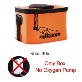 EVA Portable Fishing Bag Folding Thicken Live Fishing Box Tank Bucket Camping Fishing Tackle Fishbox Storage Bag (Option: Orange-30cm)