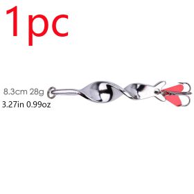 `1pc Spinner Spoon Fishing Lure; 10g 14g 21g 28g Fishing Lure Baits Treble Hook For Trout Pike Pesca; Fish Tackle (size: 3.27in)