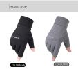 Winter Fishing Gloves Women Men Universal Keep Warm Fishing Protection Anti-slip Gloves 2 Cut Fingers Outdoor Angling