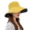 Bucket Hats Women Men Fishing Caps Reversible Double Sided Daisys Embroidery Sun Protection Hat Fisherman Cap