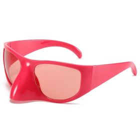 Oversized Eagle Punk Sunglasses Women Men Future Sun Glasses UV400 Sport Vintage Eyewear Shades (Frame Color: Other, Lenses Color: Red)