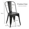 4 Set Ins Durable Outdoor Chair & Indoor Metal Chair, Dining Chairs,Patio Chairs Kitchen Chairs,18" Seat Height Restaurant Chair, Tolix Side Bar Chair