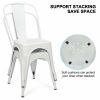 4 Set Ins Durable Outdoor Chair & Indoor Metal Chair, Dining Chairs,Patio Chairs Kitchen Chairs,18" Seat Height Restaurant Chair, Tolix Side Bar Chair