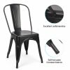 4 Set Ins Durable Outdoor Chair & Indoor Metal Chair, Dining Chairs,Patio Chairs Kitchen Chairs,18" Seat Height Restaurant Chair, Tolix Side Bar Chair